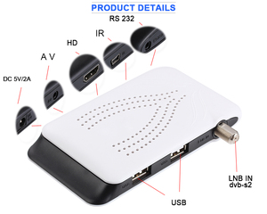Set Top <span class=keywords><strong>Box</strong></span> Siêu Nhỏ Đầu Thu Tv Vệ Tinh Kỹ Thuật Số 1080P Full Hd DVB S2 1998Plus Không Có Đĩa - Product Image 4