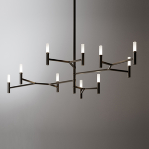 <span class=keywords><strong>Lustre</strong></span> LED moderne 9 bras en forme de pieuvre, anti-éblouissement, élégant, en laiton antique, pour installation suspendue, multi-bras - Product Image 1