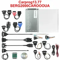 Adaptador completo Carprog V13.77 en línea SERG2000CAR000UA Keygen gratis con caja/bolsa para Air-Bag Radio/IMMO OBD2 ECU Reparación de reinicio
