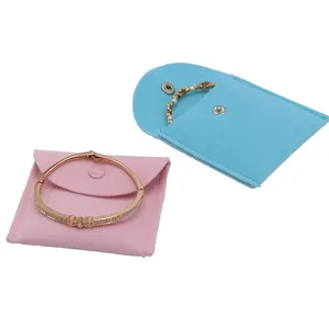 2022 Fashion Display Microfiber Suede Jewelry Pouch Bags With Custom Logo For Necklaces Rings And Bracelets