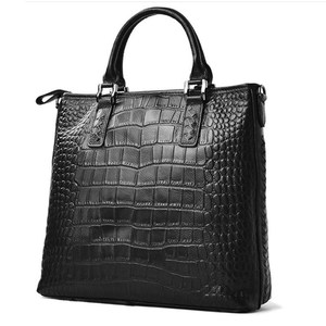 Signore di sacchetto di cuoio genuino nuovo primo strato di pelle bovina diagonale modello di borsa di coccodrillo tote big bag - Product Image 1