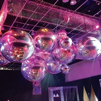 Sphère miroir géante dorée personnalisée, grande boule gonflable décorative en PVC argentée, modèle pour fêtes et Noël, pour expédition maritime