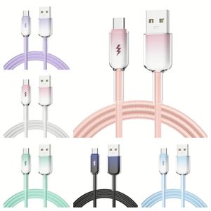 Full Protocol Charger <b>Cable</b> 60W Transparent Shell Gradient Braided Type-C to Type-c Fast Charging <b>Cable</b> for Apple 16 15 Android - Product Image 4