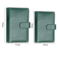 Moderner PU-Leder A5 Ringbuch-Einband mit Kartenfächern Nachfüllbarer 6-Ring Planer Organizer für Büro & Schule