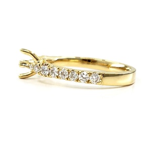 Usine directe conception fabuleuse haute qualité 14k or jaune massif diamant naturel éternité semi-monture bague de fiançailles pour les femmes - Product Image 2