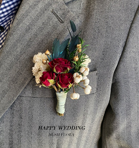 Broche de <span class=keywords><strong>flores</strong></span> para boda, hecho a mano ramillete, <span class=keywords><strong>flores</strong></span> secas decorativas conservadas, adorno para el pecho - Product Image 5