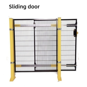 Clôture de sécurité pour zones dangereuses, porte coulissante |   Zones de robots industriels certifiées CE en acier au carbone résistant aux chocs, hauteur 2,0 m - Product Image 1