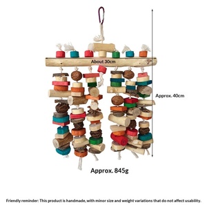 Soporte de Madera para Loros y Amazonas, para Aliviar el Aburrimiento y Acondicionar el Pico, para Loros Medianos a Grandes - Product Image 6