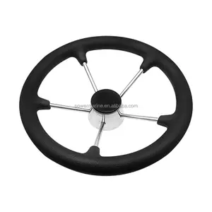Wholesale 316/304 Stainless Steel Boat Steering Wheel 5-spoke Speed Boat Marine Steering Wheel