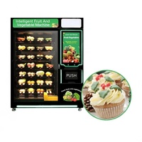 Distributeur automatique de produits frais d'usine avec support multilingue, unité de service libre en chaîne du froid pour fruits de mer, fruits, légumes et viande