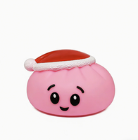 Chapeau de Noël Squishy à Rebond Lent avec Logo Personnalisé, Jouet Sensoriel Anti-Stress en Mousse PU en Forme de Pain, Idéal pour Cadeau Promotionnel