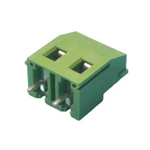 PCB pluggable terminal block 5.08mm pitch horizontal male terminal block with flange nut