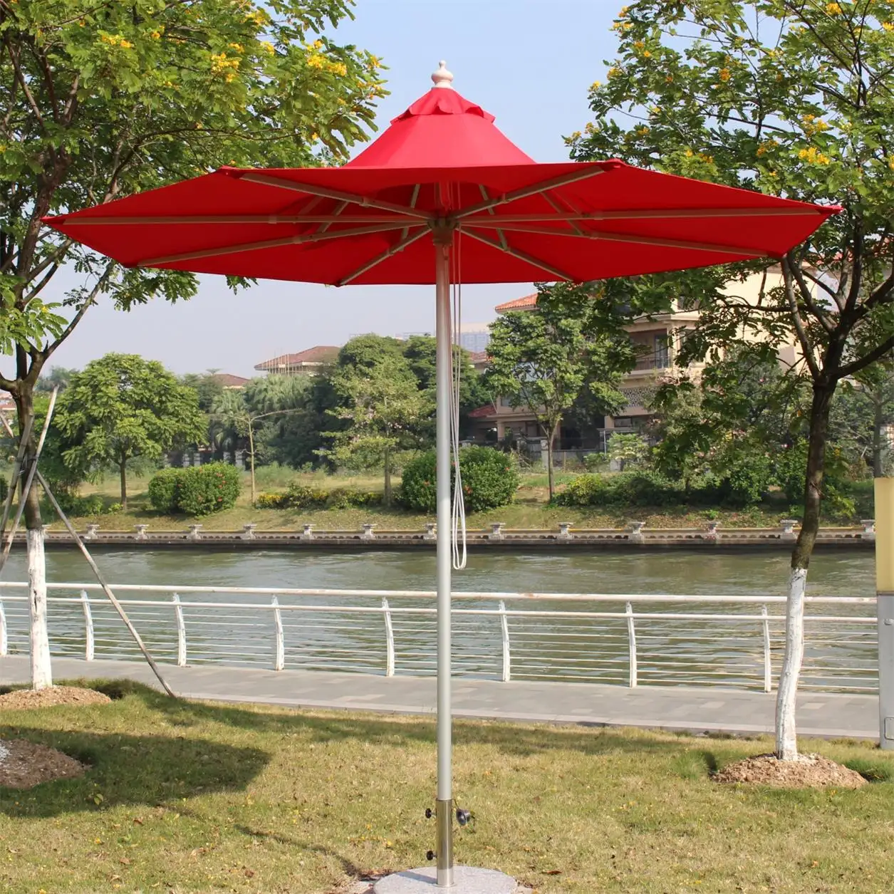 Speciale esterno decorare cappello a forma di tavola rotonda ombrelloni mobili giardino parasole