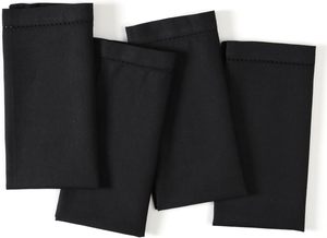 Serviettes de table noires, nappes, linge de table, taille personnalisée 50*50 - Product Image 5