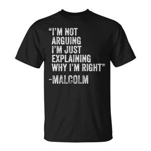 T-shirt Malcolm Quote noir en coton à col rond et manches courtes pour homme - Product Image 1