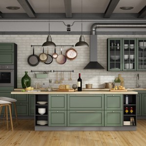 Luxury Small Complete Custom Home Furniture L Shaped Melamine <strong>Unit</strong> Smart Modern Eco-Friendly <strong>Kitchen</strong> Cabinets with Vinyl <strong>Wrap</strong> - Product Image 4