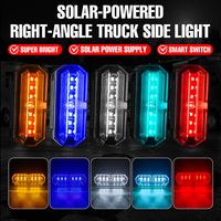 Feu de signalisation solaire pour camion, indicateur de largeur à angle droit, capteur de vibration contrôlé, aucune recharge requise