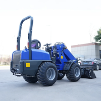 Pengiriman Gratis Diesel Telescopic Wheel Loader Pertanian Penggerak Empat Roda Telescopic Loader Taman Diesel 4x4 Front Mini Loader