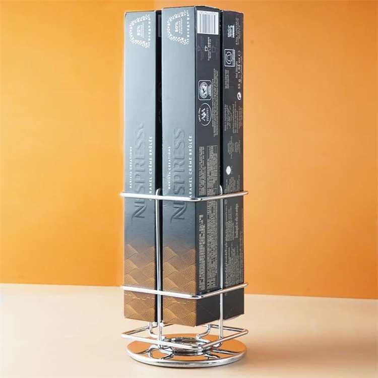 Nespresso 4 box coffee stand silver