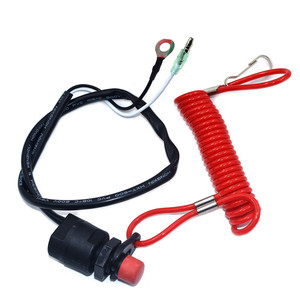 Interrupteur d'arrêt d'urgence du moteur Bouton poussoir de sécurité fermé pour mini moto de poche à 2 temps <span class=keywords><strong>Quad</strong></span> ATV pour moteur hors-bord - Product Image 1
