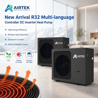 Pompe à chaleur air-eau WIFI pour chauffage et refroidissement, fabricant de pompes à chaleur mini DC Inverter R32, chauffe-eau pour piscine