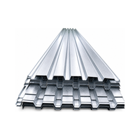 Tôle de plancher en acier de type ouvert YX51-250-750, 0,8 mm-1,2 mm, galvanisée, pour dalle composite