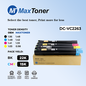Cartouche de toner compatible MaxToner <span class=keywords><strong>DC</strong></span>-VC2263 DCVC2263 pour <span class=keywords><strong>Xerox</strong></span> <span class=keywords><strong>DC</strong></span> VC2263 2260 2265 C2060 CMYK - Product Image 1