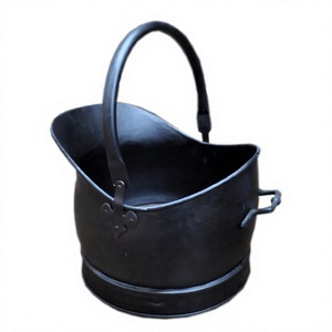 Cast Iron <b>Coal</b> Bucket Black Coated Nice Quality Metal Fire Pit Industrial Useful Equipment Charcoal Storage Bucket Vintage Style - Product Image 1