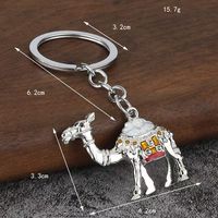 Porte-clés personnalisé en métal 3D en forme de chameau, émail décoratif, souvenir de voyage exotique du désert, fournisseur en gros