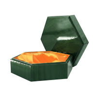 Luxe Eid Mubarak cadeaudoos, hoogwaardige houten verpakking, hexagonale vorm voor gedroogd fruit en snoep, OEM aangepaste logo.