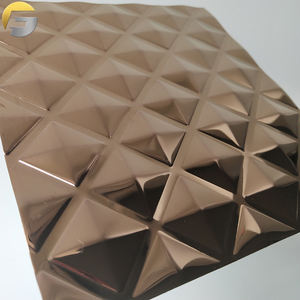 VV123 самый популярный 304 класса тисненый лист из нержавеющей стали цвета розового золота для строительства интерьера - Product Image 5