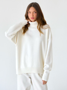 Customized Winter Solid Color Knitwear Turtleneck <strong>Classic</strong> Pullover Plus Size Women's <strong>Sweaters</strong> - Product Image 3