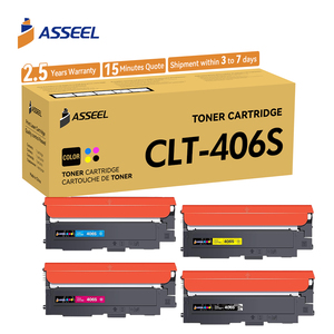 Cartouche de toner couleur ASSEEL <span class=keywords><strong>CLT</strong></span> <span class=keywords><strong>K406S</strong></span> <span class=keywords><strong>CLT</strong></span> C406S <span class=keywords><strong>CLT</strong></span> M406S <span class=keywords><strong>CLT</strong></span>-Y406S CLP 360 compatible avec Samsung CLP 360 362 363 CLX 3300 - Product Image 1