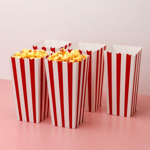 Bolsas de Papel para Palomitas de Maíz para Cine, Color Rojo y Blanco, Resistentes a la Grasa, Bolsas de Papel para Papas Fritas y Palomitas de Maíz - Product Image 6