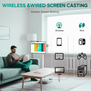 Téléviseur LED intelligent portable de 32 pouces 4K Android 14 <span class=keywords><strong>8</strong></span>+128 Go 60 Hz Écran tactile Moniteur blanc Caméra Magsafe 13 MP Batterie 10000 mAh - Product Image 2