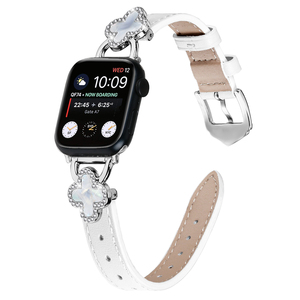 Eraysun adattatore a quattro foglie con coda a punta cinturino in vera pelle per orologio <span class=keywords><strong>Apple</strong></span> <span class=keywords><strong>Watch</strong></span> 11 10 <span class=keywords><strong>9</strong></span> - Product Image 6