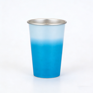 Gobelet en aluminium de 470 ml (16 oz) argenté, changeant de couleur, personnalisable avec logo, recyclable, pour la promotion de marque lors de fêtes - Product Image 1