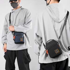 New Men's Nylon Crossbody <b>Bag</b> Solid Color Multi Functional Chest <b>Bag</b> For Leisure Travel Outdoor Sporty Casual Style - Product Image 1