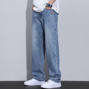 Haute qualité brodé Vintage mode hommes jean pantalon personnalisé homme bleu Baggy <span class=keywords><strong>Denim</strong></span> jean pantalon pantalon pour hommes jean - Product Image 1