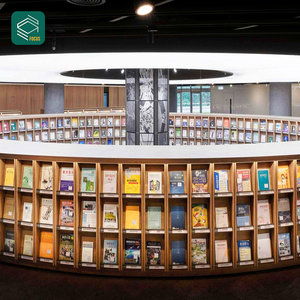 Cao cấp thư viện hiệu sách cửa hàng trưng bày đồ đạc thư viện kệ sách đứng Nhà sách hiện đại Thiết kế trường học đồ nội thất thư viện - Product Image 3