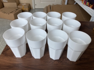 12oz 350Ml Food Grade Acrylic <b>Plastic</b> Octagonal Beverage White AS Resin Coffee Beer Water <b>Drinking</b> Juice <b>Cup</b> for Home Outdoor - Product Image 2