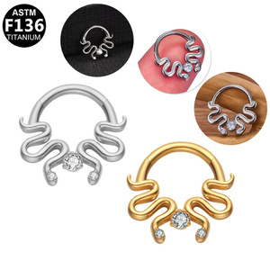 Anneau de nez à pampilles, anneau de cartilage d'oreille en alliage de titane G23 F136, bijoux de piercing, bijoux de mode unisexe - Product Image 2