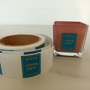 Étiquettes de bouteille en vinyle découpées sur mesure, impression CMYK, dorure à chaud haute viscosité, pour bouteilles de vin en verre et pots de bougies parfumées - Product Image 2