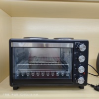Fourniture directe en usine d'un four électrique de luxe avec deux plaques chauffantes adaptées à un usage domestique et équipées d'une fenêtre de visualisation