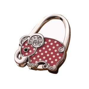 Crochet éléphant créatif Crochet de table <span class=keywords><strong>adhésif</strong></span> sans trou et sans trace au bord Crochet pliant en forme de serrure pour sacs à main pour femmes - Product Image 1