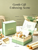 Boîte cadeau carrée vert sauge, boîte rigide magnétique de luxe légère, boîte cadeau pour fleurs écologique faite à la main, personnalisable