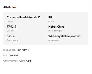 ผงกรดซิตริกความบริสุทธิ์สูง 99% |   อาหาร / เครื่องสำอาง / เกรดอุตสาหกรรม แอนไฮดรัส โมโนไฮเดรต จำหน่ายแบบปริมาณมาก - Product Image 6