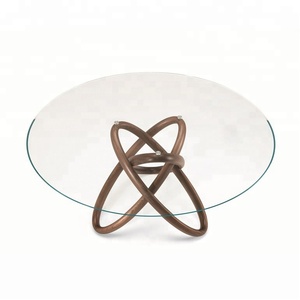 Servizio di Design per <span class=keywords><strong>Tavolo</strong></span> <span class=keywords><strong>da</strong></span> <span class=keywords><strong>Pranzo</strong></span> Moderno Marocchino Convertibile <span class=keywords><strong>Rotondo</strong></span> con Piedi <span class=keywords><strong>in</strong></span> Impiallacciatura di Frassino e Piano <span class=keywords><strong>in</strong></span> <span class=keywords><strong>Vetro</strong></span> e Metallo per Casa, Hotel/Villa - Ultima Novità - Product Image 5