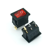 Interrupteur à bascule miniature SPST 13A/125 VAC, A/250 VAC, 1/2 HP 125 - 250 VAC, interrupteur à bascule à LED éclairé pour panneau