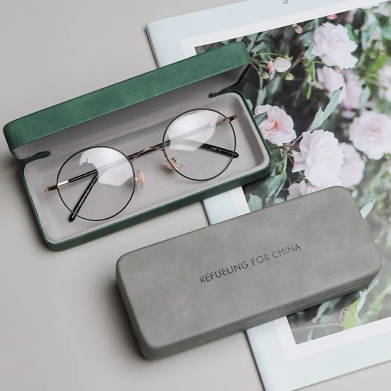 Beliebte Sonnenbrillen Box Advanced Sense tragbare Anti-Druck-Wasserwellen linien einfache Myopie Retro Tinten spiegel Aufbewahrung sbox